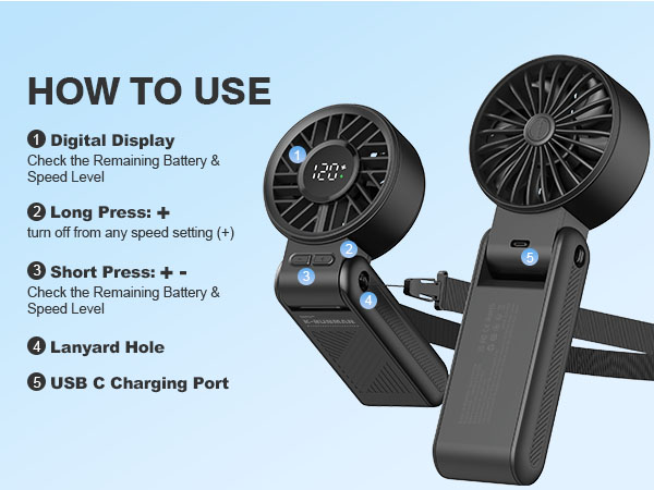 handheld fan rechargeable