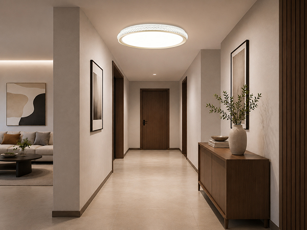 LED Flush Mount Ceiling Light Fixture 5CCT Dimmable Modern Close to for Kitchen Bathroom Hallway