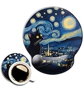 Ergonomic Mouse Pad with Wrist Support,Mouse Pad with Wrist Rest and Coaster Set,Office Supplies ...