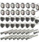 ATOPLEE Wire Brushes Set, 45PCS 1/8"(3mm) Round Shank Wire Wheels Pen Brushes Set,Alloy Steel Cri...