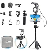 USKEYVISION Extendable Phone Vlogger Kit YouTube Vlogging Kit Video Microphone Creator Combo for ...