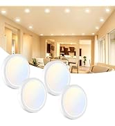 libtit 4Pack 4.7 Inch Small LED Ceiling Lights Flush Mount, 3000K 4000K 6500K Adjustable, 7W 700L...
