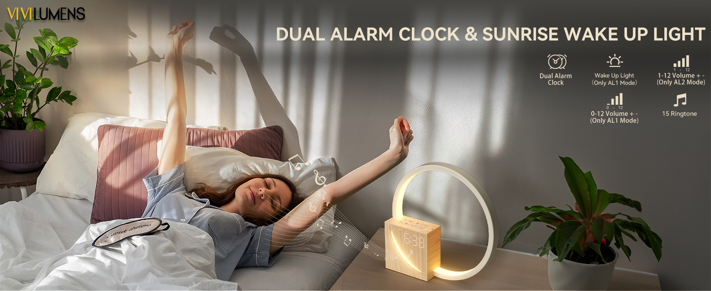 Dual alarm clock