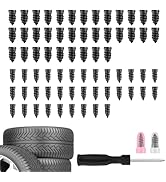 VKQTS Screw in Tire Plugs, 70 Pcs Tire Repair Screws, Tire Repair Rubber Nail Kit (70PCS)