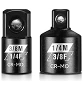 BLACKROBOT 2PCS Socket Adapter and Reducer Set, 3/8