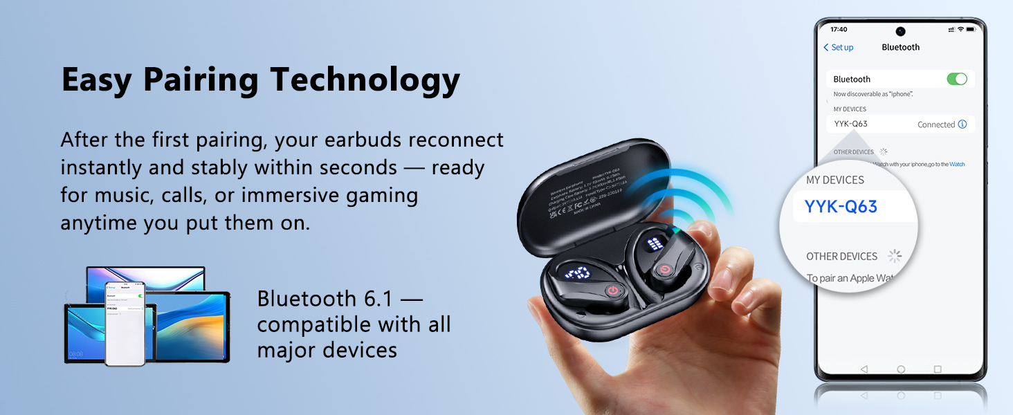 easy pairing technology headphones