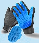 NVNAN Cat &amp; Dog Grooming Gloves - Deshedding Brush for Shedding, Gentle Pet Hair Remover &amp; Massag...