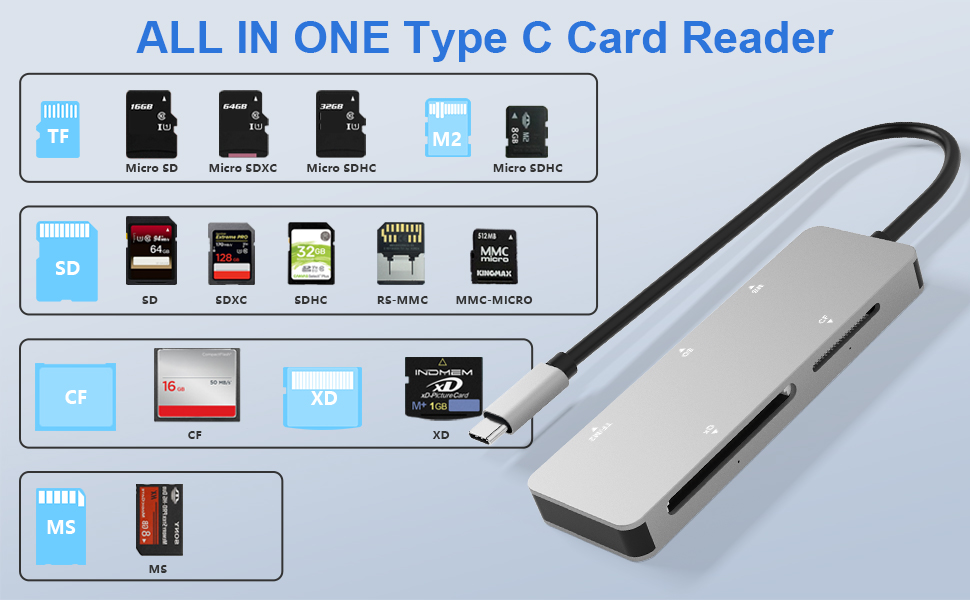xd card reader for camera memory card