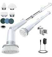 LABIGO Electric Spin Scrubber LA2 Pro, Shower Power Cleaning Brush with Display and 4 Replaceable...