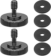 2 Packs Thumb Screw Camera Quick Release Adapter with 4 Packs Rubber Washers,1/4 Male to 1/4 Fema...