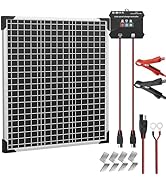 Voltset 50W 24V Solar Panel Kit, Solar Battery Maintainer with MPPT Charge Controller Adjustable ...