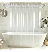 Baires Bath Heavy Duty Shower Curtain Liner Clear - PEVA Waterproof Shower Curtain with Rustproof...