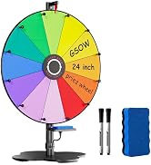 GSOW Prize Wheel, 24 Inch Tabletop Spinning Wheel for Prizes with Stand, Heavy Duty Spinner Wheel...