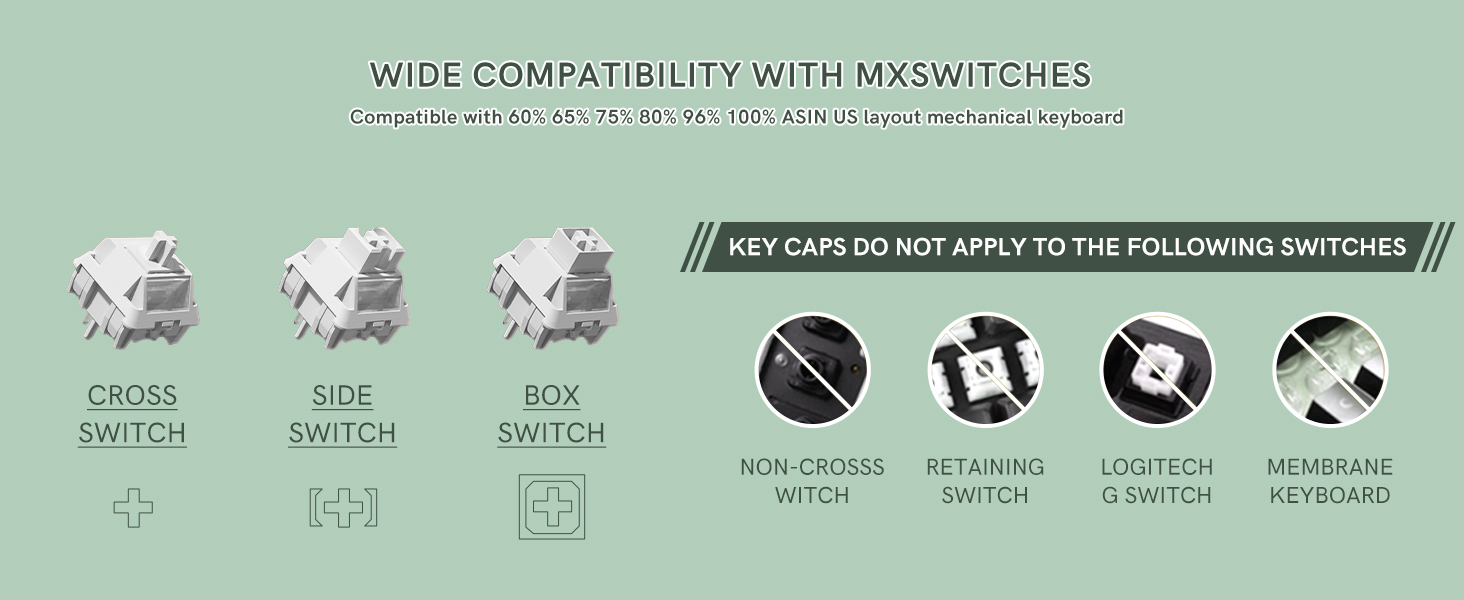 Fits Seamlessly with Mechanical Keyboard Using MX Switches