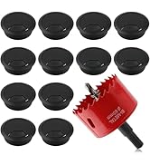 2-3/8 Inch(60mm) Desk Grommet,13 Pieces Wire Grommet, Desk Hole Cover for Cables with Hole Saw,Pl...