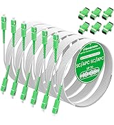 SpeedyCables 6 Pack SC/APC Armored Fiber Optic Cable 1m/3ft - OS2 Single Mode Patch Cord 9/125µm ...