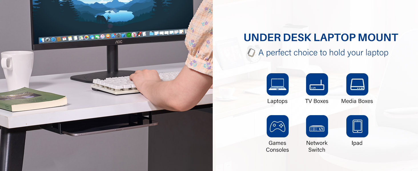 Under Desk Laptop Storage Mount