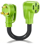 30 Amp to 50 Amp RV Adapter Cord, NEMA TT-30P Male to 14-50R Female Electrical Power Dogbone,for ...