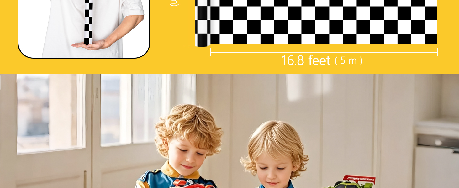WRAPAHOLIC Checkered Flag Wrapping Paper 
