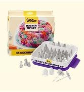 Wilton Master Cake Decorating Piping Tips Set - Decorating Supplies for Cakes &amp; Cupcakes - Comes ...