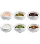 Iyulania 2.3 oz Porcelain Pinch Bowls, Set of 6 Small Bowls for Sauces Dippings Charcuterie Snack...
