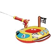 Pool Floats Kids with Water Gun, Pirate Ship Float for Toddler, Blow Up Swimming Pool Toys, Summe...