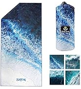 4Monster Microfiber Beach Towel Quick Dry,Super Absorbent Lightweight Towel for Swimmers, Sand Fr...