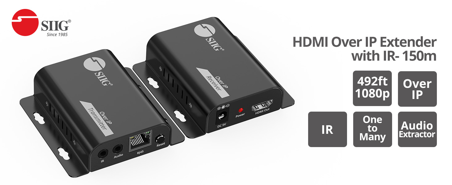 HDMI Over IP Extender with IR