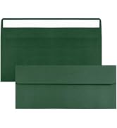 50 Pack Dark Green #10 Business Envelopes, Standard Envelopes Self Seal, 4 1/8 x 9 1/2 Inch Lette...