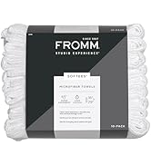 Fromm Softees Microfiber Salon Hair Towels for Hairstylists, Barbers, Spa, Gym in White, 16" by 2...