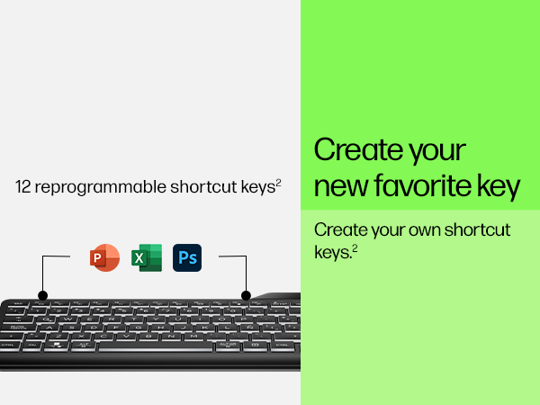 hp wireless keyboard computer key-board usb-nano-receiver ergo silent compact accessories numeric