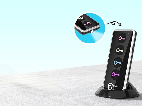 sky Key Finder Locator with Sound 85dB Item Trackers 131ft Range Beeper Tags Wireless Key Finders