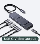 UGREEN USB-C Hub 4K@60Hz Video Adapter 10Gbps 2×USB-A 3.2 + 2×USB-C 3.2 100W PD, Aluminum Travel ...