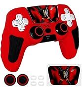 HLRAO Red Anti Slip Controller Skin Set,Deadpool Limited Edition Soft Protective Controller Cover...