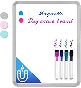 VUSIGN Small White Board Dry Erase, 14'' x 11'' Magnetic Dry Erase Board, Mini Whiteboard with Ma...