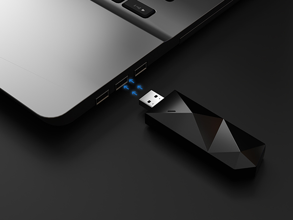 Plug the usb wifi adapter into your PC via USB port