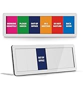 Office Door Sign 6 Options With Stand, 3 Colors 10x3.15 inch