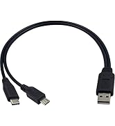 Duttek Multi Charging Cable, Multifunction 2 in 1 Charging Cable, USB 2.0 A to USB Type C and Mic...