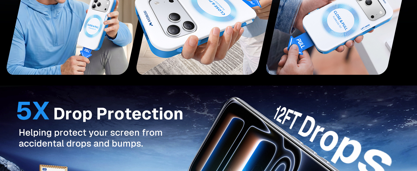 MOBOSI 3 Pack for iPhone 17 Pro max Screen Protector, Auto Alignment Tray