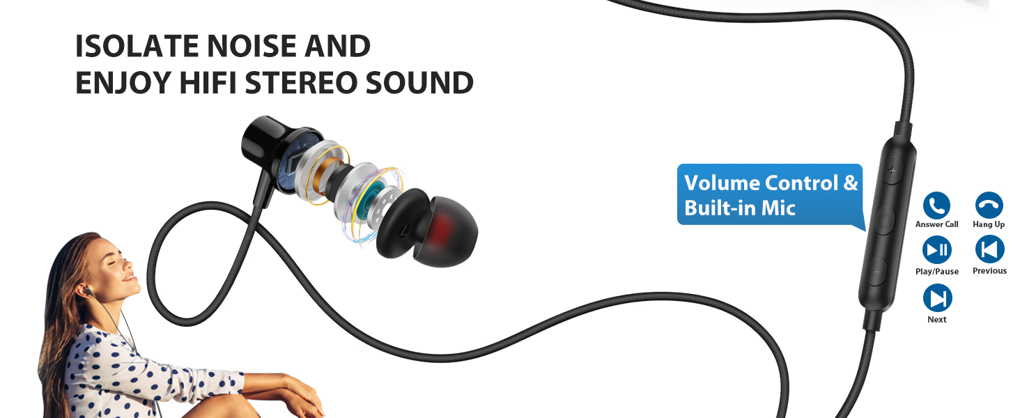 ear buds with microphone wired