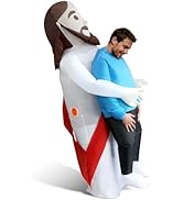 Eyourlife Inflatable Chris Costume for Adult Blow Up Cosplay Jesus Suit Christian Gifts for Men W...