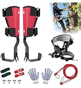 Tree Climbing Gear, Adjustable Climbing Spikes Set, Tree Climb Kit, Arborist Equipment for Outdoo...