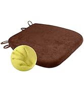 Sigmat Dining Chair Pad, 16.5 x 16 Inches U-Shape Memory Foam Kitchen Chair Cushion with Strips C...