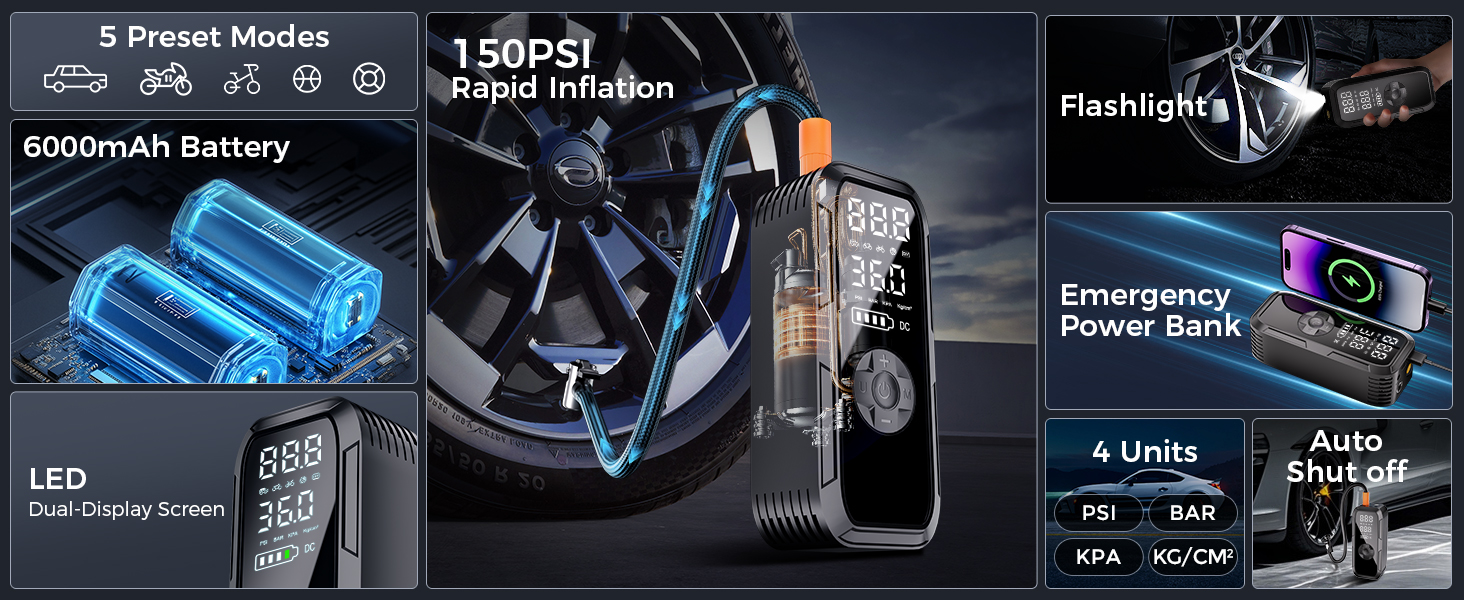 portable tire inflator