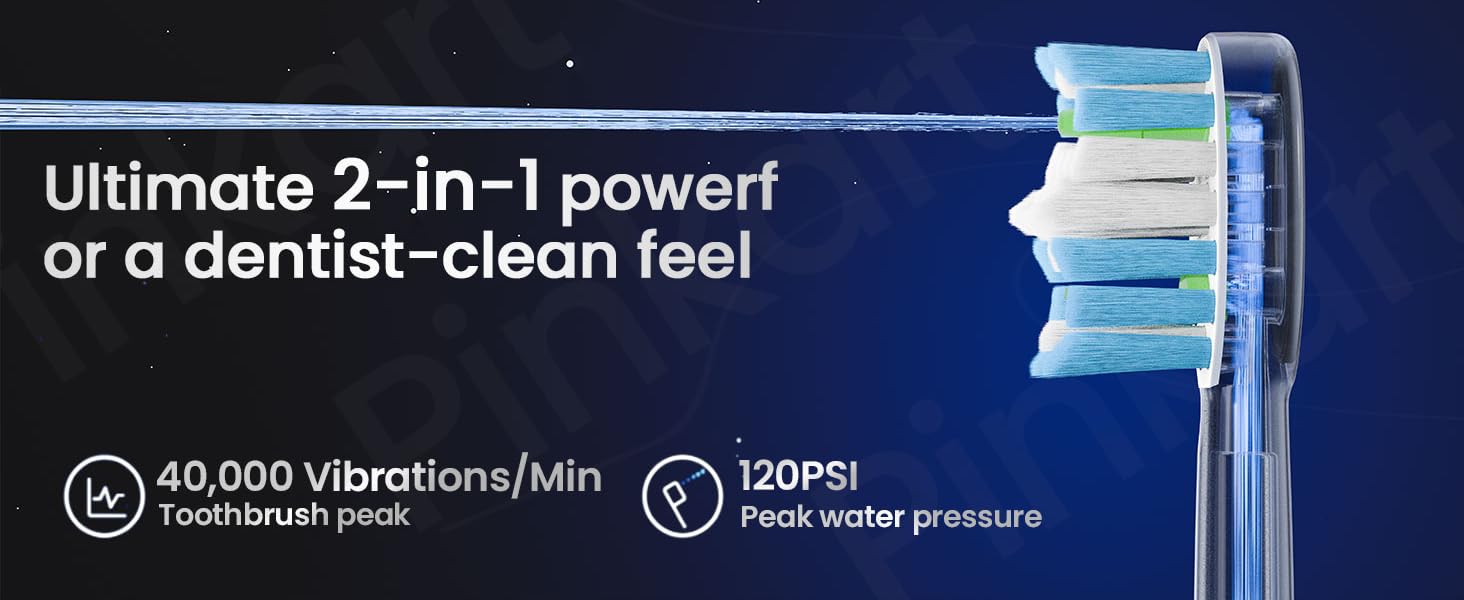 Utimate 2-in-1 Powerf or a Dentist-clean Feel