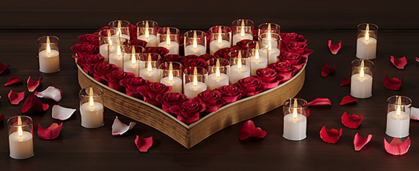 romantic flameless tealight candles