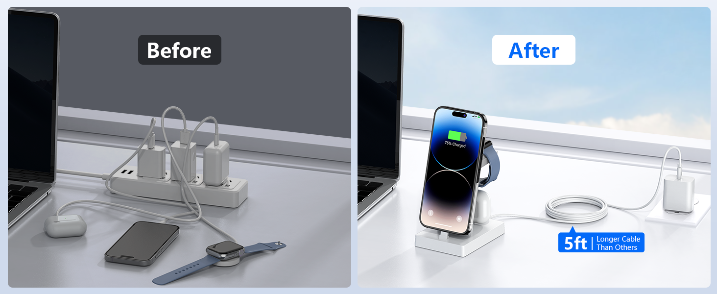 3-1 charging station iphone