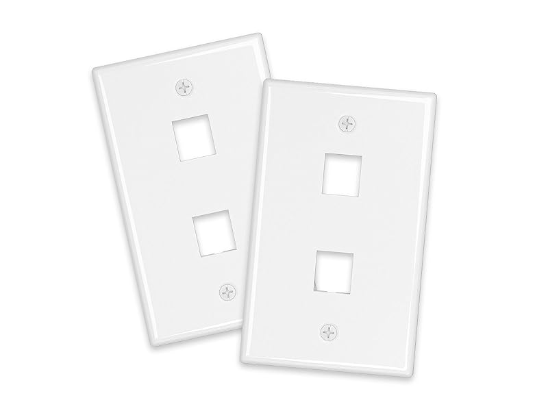 iwillink 10 Pack 2-Port Keystone Jack Wall Plates