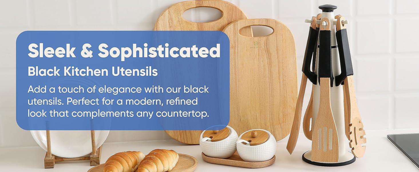 Wooden Cooking Utensils Set White 