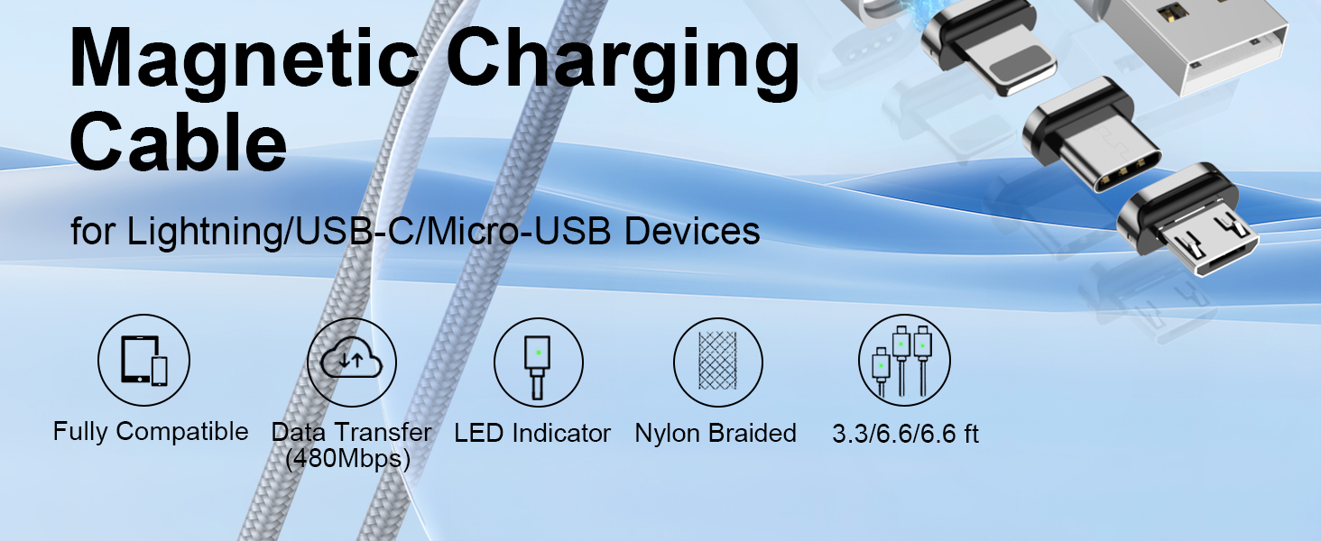 3A Magnetic Charging Cable